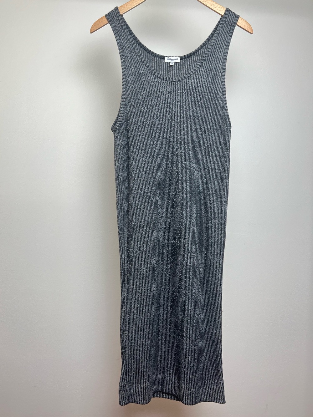 Splendid Gray Ribbed Knit Dress